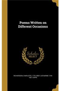 Poems Written on Different Occasions