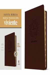 Santa Biblia Ntv, Letra Súper Gigante (Sentipiel, Café Oscuro, Índice, Letra Roja)