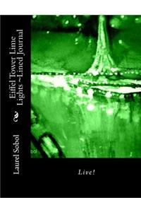 Eiffel Tower Lime Lights Lined Journal