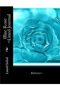 Blue Rose Lined Journal