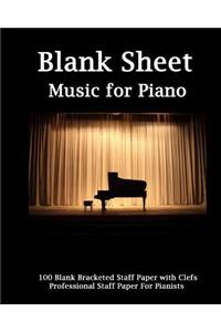 Blank Sheet Music For Piano - Photo Cover
