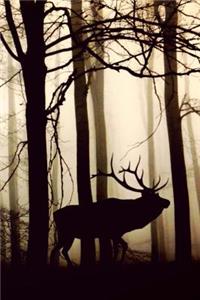 Magnificent Stag in the Woods on a Golden Misty Morning Journal