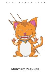 Cat with braces Monthly Planner