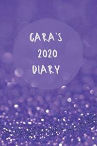 Cara's 2020 diary - 2020 diary week to view - Monthly and weekly to do - Week by week journal/planner approx A5 size -150 pages (yellow glitter cover)