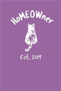 HoMEOWner Established 2019 Dot Grid Blank Notebook and Logbook