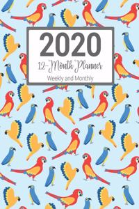 2020 12-Month Planner Weekly and Monthly