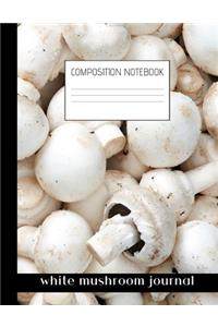 white mushroom journal Composition Notebook