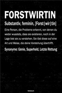 Forstwirtin Notizbuch