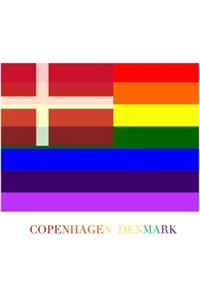 COPENHAGEN DENMARK Gay pride flag blank journal