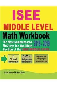 ISEE MIDDLE LEVEL Math Workbook 2018 - 2019
