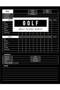 Golf Score Sheet