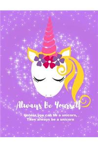 Purple Unicorn Journal for Girls