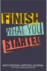 Motivational Writing Journal With Wise Words and Quotes
