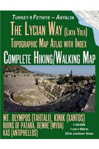 Lycian Way (Likia Yolu) Topographic Map Atlas with Index 1