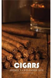 Cigars Weekly 5 X 8 Planner 2019: 12 Month Calendar