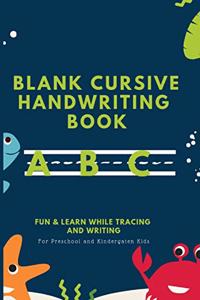 Blank Cursive Handwriting Book