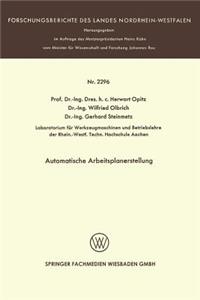 Automatische Arbeitsplanerstellung