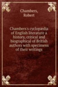Chambers's cyclopaedia of English literature a history, critical and biographical of British authors