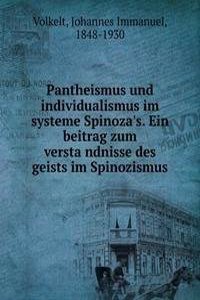 Pantheismus und individualismus im systeme Spinoza's. Ein beitrag zum verstandnisse des geists im Spinozismus