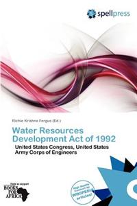 Water Resources Development Act of 1992