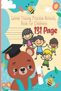 Letter Tracing Practice Activity Book for Children's