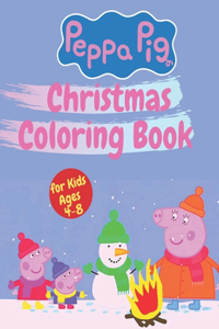 Christmas Peppa pig Coloring Book for Kids Ages 4-8