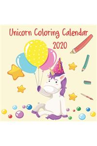 Unicorn Coloring Calendar 2020