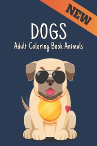 Dogs Adult Coloring Book Animals