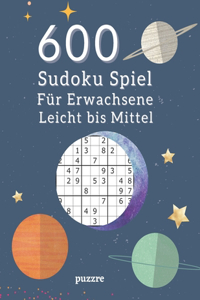 600 Sudoku Spiel Für Erwachsene Leicht Bis Mittel