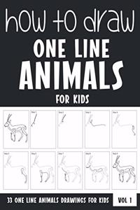 How to Draw One Line Animals for Kids