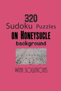 320 Sudoku Puzzles on Honeysucle background with solutions