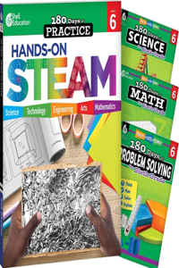 180 Days(tm) Steam, Science, Math, & Problem Solving Grade 6: 4-Book Set