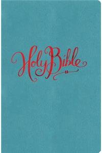 NKJV, Reference Bible, Compact, Large Print, Imitation Leather, Turquoise, Red Letter Edition