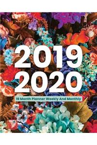 2019- 2020 19 Month Planner Weekly and Monthly
