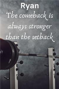 Ryan The Comeback Is Always Stronger Than The Setback