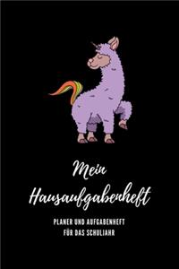 Mein Hausaufgabenheft Planer und Aufgabenheft für das Schuljahr