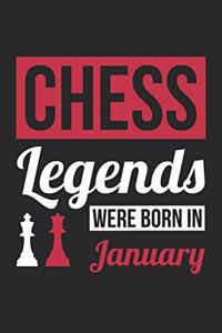 Chess Legends Were Born In January - Chess Journal - Chess Notebook - Birthday Gift for Chess Player