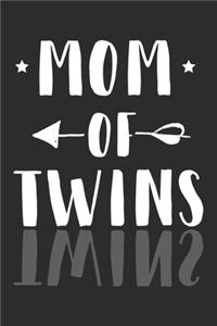 Mom Of Twins: Mother Of Twins Notebook 6x9 Blank Lined Journal Gift