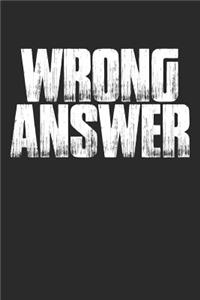 Wrong Answer
