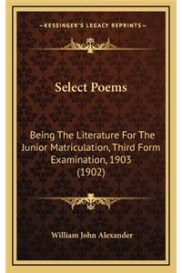 Select Poems
