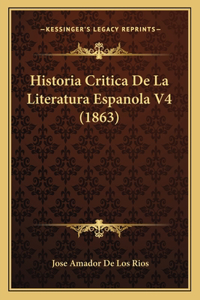 Historia Critica De La Literatura Espanola V4 (1863)