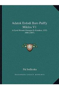 Adatok Erdodi Baro Palffy Miklos V1