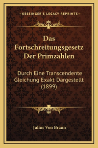 Das Fortschreitungsgesetz Der Primzahlen