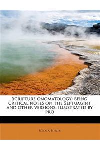 Scripture Onomatology