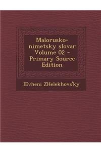 Malorusko-Nimetsky Slovar Volume 02