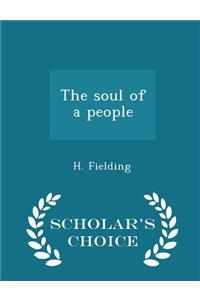 The Soul of a People - Scholar's Choice Edition