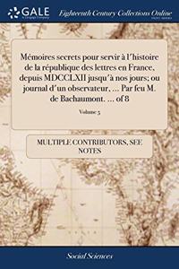 M MOIRES SECRETS POUR SERVIR   L'HISTOIR