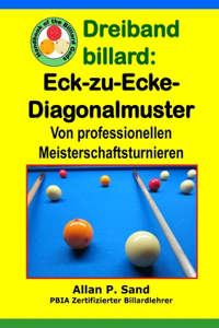 Dreiband billard - Eck-zu-Ecke-Diagonalmuster