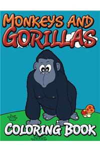 Monkeys and Gorillas Coloring Book
