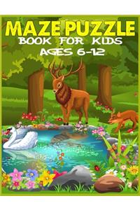 Maze Puzzle Book for Kids Ages 6-12